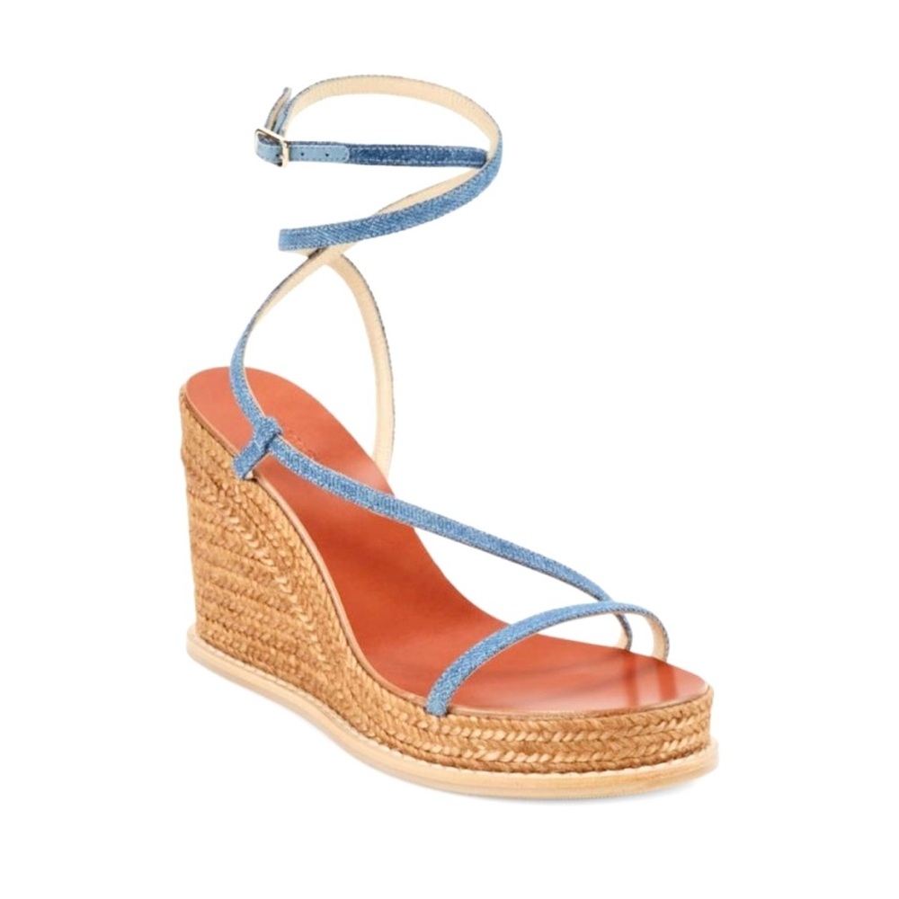 Jimmy Choo Espadrille Wedge Sandals. Size 10, fits between size 9-10